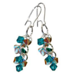 Cercei Swarovski argint cu design