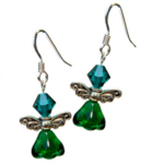 Cercei Swarovski cu design de inger pentru Craciun