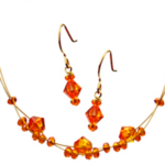Set bijuterii Swarovski placate cu aur