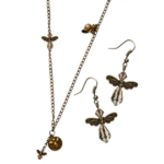 Set aramă cu cristale Swarovski