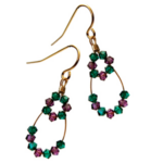 Cercei placati cu aur cu cristale Swarovski elegante