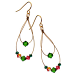 Cercei Swarovski pe fir de placat cu aur elegant si chic