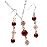 Set bijuterii argint cu cristale Swarovski