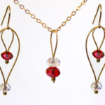 Set bijuterii placate cu aur cu cristale Swarovski