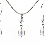 Set argint cu cristale Swarovski